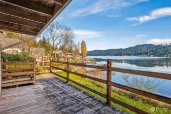 View from deck; facing up the lake.