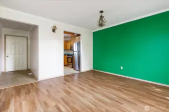 Dining looking toward kitchen and entry