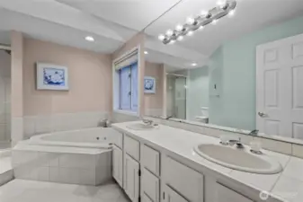 Primary full bathroom.