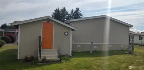 Stairs at back of shed could replace ramp