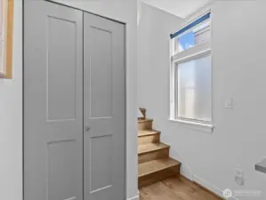 washer/dryer on upper level