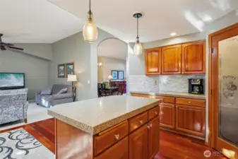 You'll appreciate the functional design of the kitchen which includes a center island.