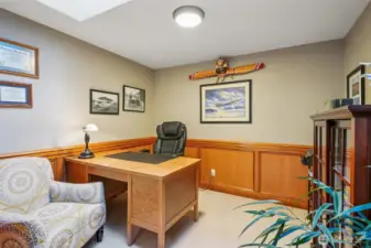 A large, private office makes working from home a breeze.