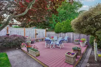 Hang out with friends on the large deck.