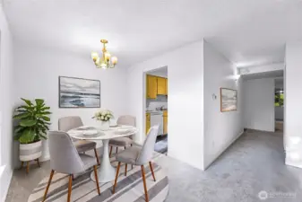 Virtually Staged Dining Area