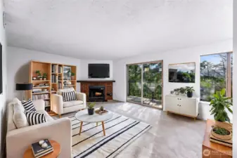 Virtually Staged Living Room