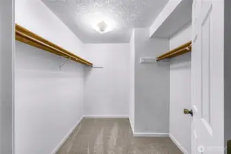 There is a large walk-in closet in the second bedroom.