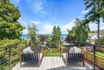 Water views from most every room on upper level and Great Room & kitchen on main