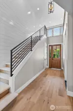 Open rail makes this space light & airy