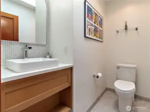 Half bath on main floor.   Beautifully updated!