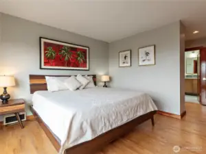 Primary bedroom is spacious!