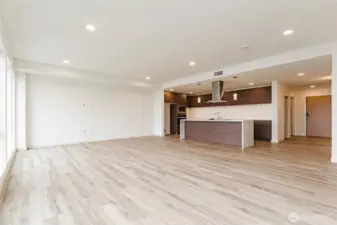 Looking back towards kitchen and entry door.