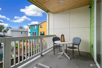This balcony is just off the main floor living space.