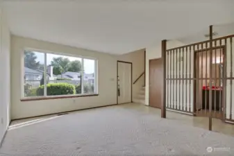 Enter to living room with picture window