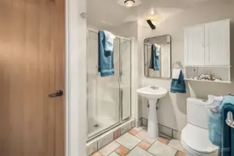 Lower-level bathroom