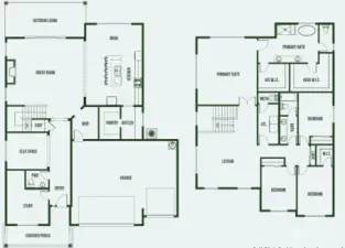 Floor Plan - For illustrational purposes only. Actual plans and specs may vary. Some features shown may be upgrades.