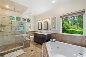Relax in the jetted tub after a day of work, fishing, boating,or swimming
