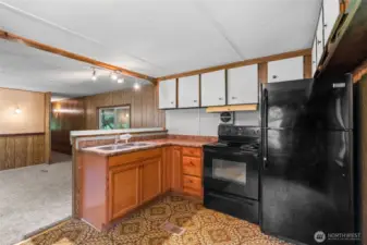 Kitchen in mobile.