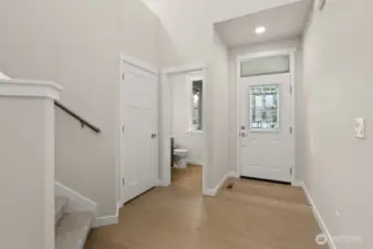 A light and bright entryway greets you upon entering