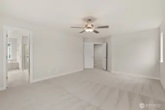 French doors open up to primary bedroom
