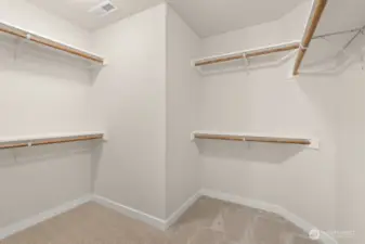 Large, walk-in closet in primary bedroom