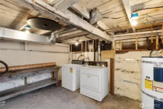 Washer Dryer in the basement.
