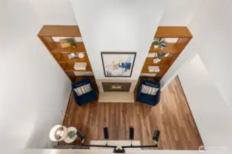 Loft space view to floor one