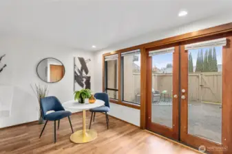 Eating space with lots of light