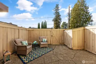 Gate to 2 parking spots