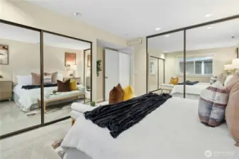 2 closets in primary room