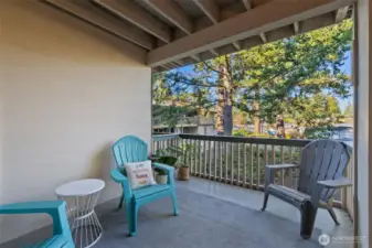 Step outside to your own private covered deck.