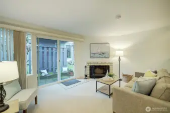 Opens to patio and garden space