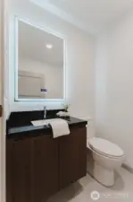 Spacious half bath.