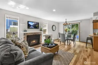 Another view of the family room towards the patio.