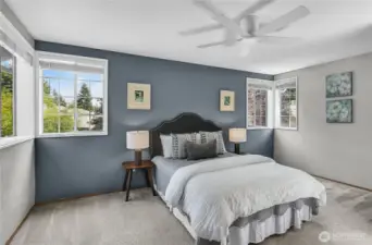 Spacious primary bedroom