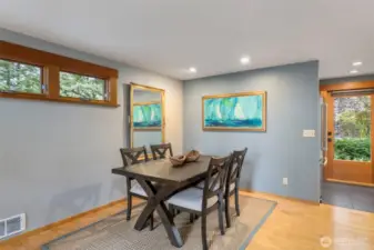 Flex space which allows for dining space.