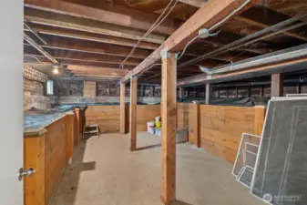 This room is separated from the main basement area and has a finished concrete floor.  It's ideal for storage.