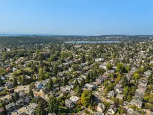 Looking northwest towards Green Lake Park