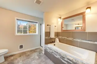 Enjoy soaking in the tub after a long day!