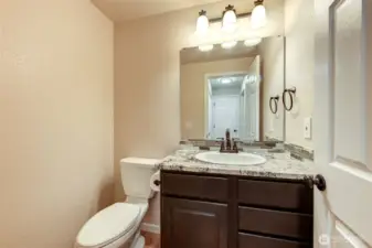 Powder room on the main level.