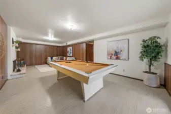 The lower level family room allows you to be loud and boisterous here, while the living room stays Zen-like and peaceful upstairs.