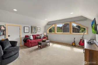 Upstairs, the roomy bunk area offers plenty of sleeping space or serves perfectly as a recreation room.