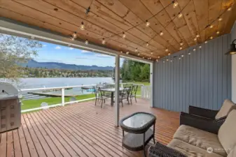 Covered porch.