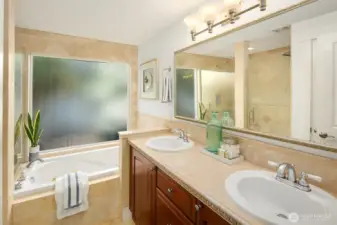 Ensuite bath to primary bedroom.