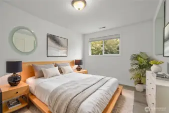 Virtually staged: 2nd bedroom, on the right