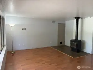 Gas fireplace keeps you warm during the cooler season.