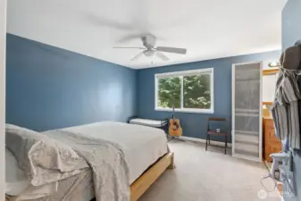 Master Bedroom overlooks private backyard