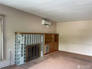 Living room-hardwood under carpet
