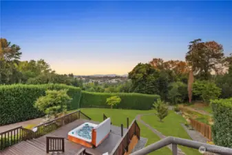 Backyard w/ Hot tub view