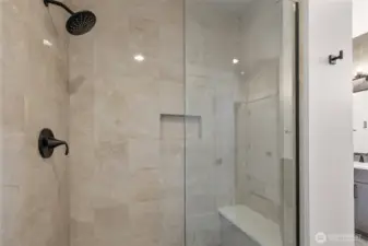 Primary walk-in-shower
